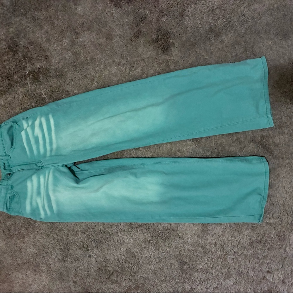 SHEIN Teal Flare & Wide Leg Jeans